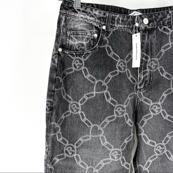 Racer Worldwide Men's Laser Engraved Monogram Jeans - 34 - Picture 3 of 8